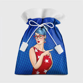 Подарочный 3D мешок с принтом Pop Art Girl в Петрозаводске, 100% полиэстер | Размер: 29*39 см | retro | арт | винтаж | девушка | искусство | поп | ретро