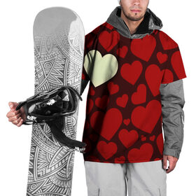 Накидка на куртку 3D с принтом Одинокое сердце в Петрозаводске, 100% полиэстер |  | 14 февраля | valentines day | день влюбленных | игрушка | любовь | медведь | сердце