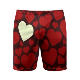 Мужские шорты 3D спортивные с принтом Одинокое сердце в Петрозаводске,  |  | 14 февраля | valentines day | день влюбленных | игрушка | любовь | медведь | сердце
