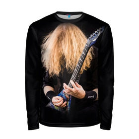 Мужской лонгслив 3D с принтом Dave Mustaine в Петрозаводске, 100% полиэстер | длинные рукава, круглый вырез горловины, полуприлегающий силуэт | dave | megadeth | metal | mustaine | rattlehead | rock | thrash | vic | дейв | мастейн | мегадет | метал | рок | треш