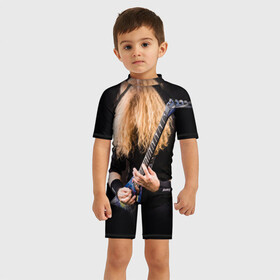 Детский купальный костюм 3D с принтом Dave Mustaine в Петрозаводске, Полиэстер 85%, Спандекс 15% | застежка на молнии на спине | dave | megadeth | metal | mustaine | rattlehead | rock | thrash | vic | дейв | мастейн | мегадет | метал | рок | треш