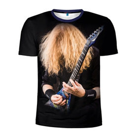 Мужская футболка 3D спортивная с принтом Dave Mustaine в Петрозаводске, 100% полиэстер с улучшенными характеристиками | приталенный силуэт, круглая горловина, широкие плечи, сужается к линии бедра | Тематика изображения на принте: dave | megadeth | metal | mustaine | rattlehead | rock | thrash | vic | дейв | мастейн | мегадет | метал | рок | треш