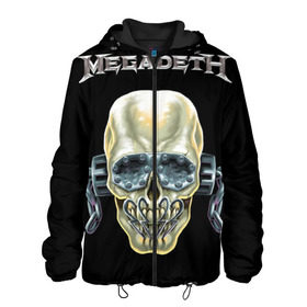 Мужская куртка 3D с принтом Megadeth в Петрозаводске, ткань верха — 100% полиэстер, подклад — флис | прямой крой, подол и капюшон оформлены резинкой с фиксаторами, два кармана без застежек по бокам, один большой потайной карман на груди. Карман на груди застегивается на липучку | dave | megadeth | metal | mustaine | rattlehead | rock | thrash | vic | дейв | мастейн | мегадет | метал | рок | треш