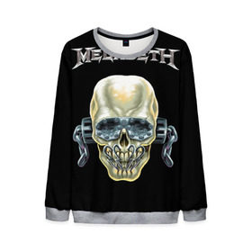 Мужской свитшот 3D с принтом Megadeth в Петрозаводске, 100% полиэстер с мягким внутренним слоем | круглый вырез горловины, мягкая резинка на манжетах и поясе, свободная посадка по фигуре | dave | megadeth | metal | mustaine | rattlehead | rock | thrash | vic | дейв | мастейн | мегадет | метал | рок | треш