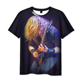 Мужская футболка 3D с принтом Dave Mustaine в Петрозаводске, 100% полиэфир | прямой крой, круглый вырез горловины, длина до линии бедер | Тематика изображения на принте: dave | megadeth | metal | mustaine | rattlehead | rock | thrash | vic | дейв | мастейн | мегадет | метал | рок | треш