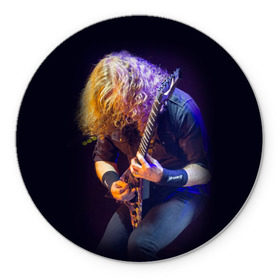 Коврик круглый с принтом Dave Mustaine в Петрозаводске, резина и полиэстер | круглая форма, изображение наносится на всю лицевую часть | dave | megadeth | metal | mustaine | rattlehead | rock | thrash | vic | дейв | мастейн | мегадет | метал | рок | треш