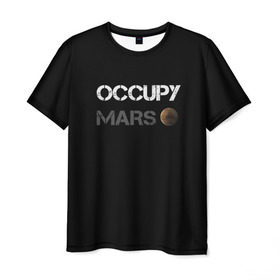 Мужская футболка 3D с принтом Захвати Марс в Петрозаводске, 100% полиэфир | прямой крой, круглый вырез горловины, длина до линии бедер | mars | space x | илон маск | марс | планеты | спэйс икс