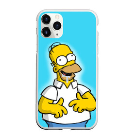 Чехол для iPhone 11 Pro матовый с принтом Гомер в Петрозаводске, Силикон |  | gomer | желтый | мультик | симпсон