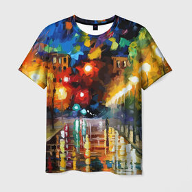 Мужская футболка 3D с принтом Осень в Петрозаводске, 100% полиэфир | прямой крой, круглый вырез горловины, длина до линии бедер | пейзаж | разноцветный | яркий