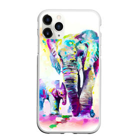 Чехол для iPhone 11 Pro матовый с принтом Слоны в Петрозаводске, Силикон |  | animal | art | bright | child | color | elephants | family | mother | rainbow | spectrum | животные | искусство | мама | радуга | ребенок | семья | слоны | спектр | цвета | яркие