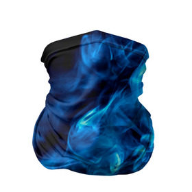 Бандана-труба 3D с принтом Smoke в Петрозаводске, 100% полиэстер, ткань с особыми свойствами — Activecool | плотность 150‒180 г/м2; хорошо тянется, но сохраняет форму | Тематика изображения на принте: дым | огонь | пламя | синий