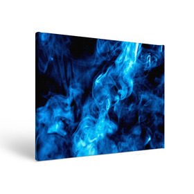 Холст прямоугольный с принтом Smoke в Петрозаводске, 100% ПВХ |  | Тематика изображения на принте: дым | огонь | пламя | синий