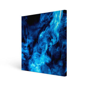 Холст квадратный с принтом Smoke в Петрозаводске, 100% ПВХ |  | Тематика изображения на принте: дым | огонь | пламя | синий