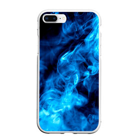 Чехол для iPhone 7Plus/8 Plus матовый с принтом Smoke в Петрозаводске, Силикон | Область печати: задняя сторона чехла, без боковых панелей | Тематика изображения на принте: дым | огонь | пламя | синий