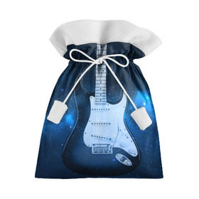 Подарочный 3D мешок с принтом Космическая гитара в Петрозаводске, 100% полиэстер | Размер: 29*39 см | fender | stratocaster | вселенная | галактика | гитра | космос | музыка | рок | рокнрол | стратокастер | туманность | фендер | электро | электрогитара