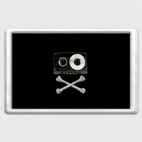 Магнит 45*70 с принтом Pirate Music в Петрозаводске, Пластик | Размер: 78*52 мм; Размер печати: 70*45 | 80s | 90s | bone | dance | disco | music | pirate | retro | skelet | skull | tape | диско | кассета | кости | музыка | пират | ретро | скелет | череп