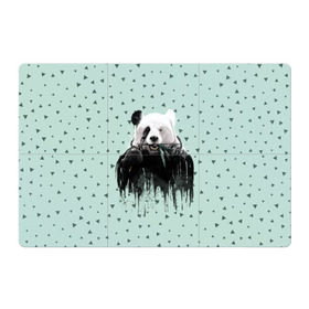 Магнитный плакат 3Х2 с принтом Панда-художник в Петрозаводске, Полимерный материал с магнитным слоем | 6 деталей размером 9*9 см | animal | art | artist | bear | beast | design | panda | style | арт | дизайн | животное | зверь | кисть | краски | медведь | панда | стиль | художник