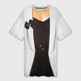Платье-футболка 3D с принтом Пиджак в Петрозаводске,  |  | Тематика изображения на принте: бабочка | жакет | женский | одежда | пиджак