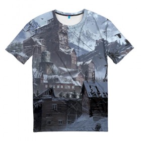 Мужская футболка 3D с принтом Tomb Raider в Петрозаводске, 100% полиэфир | прямой крой, круглый вырез горловины, длина до линии бедер | лара крофт | расхитительница гробниц