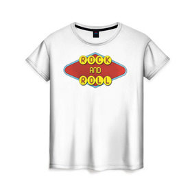 Женская футболка 3D с принтом Rock and Roll в Петрозаводске, 100% полиэфир ( синтетическое хлопкоподобное полотно) | прямой крой, круглый вырез горловины, длина до линии бедер | rock | гитара | музыка | рок