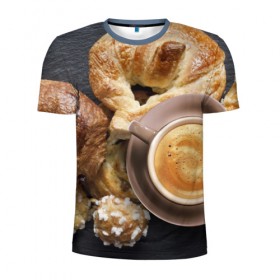 Мужская футболка 3D спортивная с принтом Приятный завтрак в Петрозаводске, 100% полиэстер с улучшенными характеристиками | приталенный силуэт, круглая горловина, широкие плечи, сужается к линии бедра | 