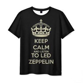 Мужская футболка 3D с принтом Led Zeppelin в Петрозаводске, 100% полиэфир | прямой крой, круглый вырез горловины, длина до линии бедер | led zeppelin