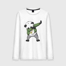 Мужской лонгслив хлопок с принтом Panda dab в Петрозаводске, 100% хлопок |  | Тематика изображения на принте: dab | dab n dance | panda dab | панда