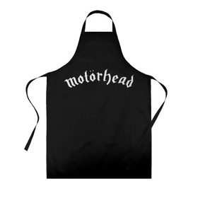 Фартук 3D с принтом Motorhead в Петрозаводске, 100% полиэстер | общий размер — 65 х 85 см, ширина нагрудника — 26 см, горловина — 53 см, длина завязок — 54 см, общий обхват в поясе — 173 см. Принт на завязках и на горловине наносится с двух сторон, на основной части фартука — только с внешней стороны | Тематика изображения на принте: motorhead | моторхэд