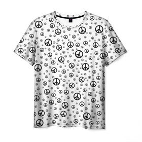 Мужская футболка 3D с принтом Peace Symbol в Петрозаводске, 100% полиэфир | прямой крой, круглый вырез горловины, длина до линии бедер | love | peace | symbol | знак | любовь | мир | пацифик | пацифика | сигнал | символ | хиппи
