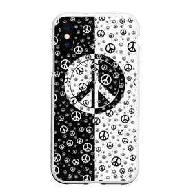 Чехол для iPhone XS Max матовый с принтом Peace Symbol в Петрозаводске, Силикон | Область печати: задняя сторона чехла, без боковых панелей | love | peace | symbol | знак | любовь | мир | пацифик | пацифика | сигнал | символ | хиппи