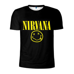 Мужская футболка 3D спортивная с принтом Nirvana в Петрозаводске, 100% полиэстер с улучшенными характеристиками | приталенный силуэт, круглая горловина, широкие плечи, сужается к линии бедра | curt | nirvana | кобейн | курт | нирвана