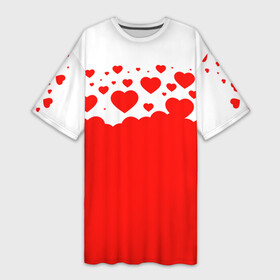 Платье-футболка 3D с принтом Сердечки в Петрозаводске,  |  | 14 февраля | валентин | влюбленные | девушке | день святого валентина | жене | любимой | любимому | мужу | пара | парные | парню | подарок | подарок жене | подарок мужу