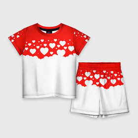 Детский костюм с шортами 3D с принтом Сердечки в Петрозаводске,  |  | 14 февраля | валентин | влюбленные | девушке | день святого валентина | жене | любимой | любимому | мужу | пара | парные | парню | подарок | подарок жене | подарок мужу