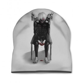 Шапка 3D с принтом Tokyo Ghoul в Петрозаводске, 100% полиэстер | универсальный размер, печать по всей поверхности изделия | anime | ghoul | tokyo | tokyo ghoul | гуль