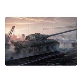 Магнитный плакат 3Х2 с принтом Танки в Петрозаводске, Полимерный материал с магнитным слоем | 6 деталей размером 9*9 см | американские | война | игры | немецкий | танки