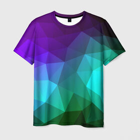 Мужская футболка 3D с принтом Абстракция в Петрозаводске, 100% полиэфир | прямой крой, круглый вырез горловины, длина до линии бедер | абстракция | бумага | геометрия | грани | изгиб | линии | полигоны | полосы | постель | розовый | сочетания | текстура | треугольники