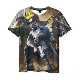 Мужская футболка 3D с принтом Watch Dogs 2 в Петрозаводске, 100% полиэфир | прямой крой, круглый вырез горловины, длина до линии бедер | watch dogs | watch dogs 2 | игры