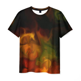 Мужская футболка 3D с принтом Размытие красок в Петрозаводске, 100% полиэфир | прямой крой, круглый вырез горловины, длина до линии бедер | абстракция | потертость | размытые | текстуры | цветные | яркие