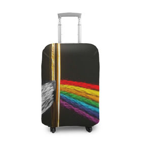 Чехол для чемодана 3D с принтом Нити в Петрозаводске, 86% полиэфир, 14% спандекс | двустороннее нанесение принта, прорези для ручек и колес | pink floyd | rock | пинк флоид | рок