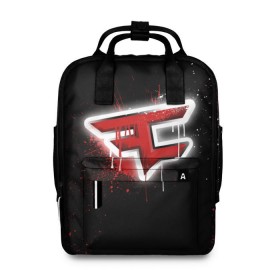 Женский рюкзак 3D с принтом cs:go - Faze clan (Black collection) в Петрозаводске, 100% полиэстер | лямки с регулируемой длиной, сверху ручки, чтобы рюкзак нести как сумку. Основное отделение закрывается на молнию, как и внешний карман. Внутри два дополнительных кармана, один из которых закрывается на молнию. По бокам два дополнительных кармашка, куда поместится маленькая бутылочка
 | Тематика изображения на принте: black | clan | csgo | faze | ксго | фейз