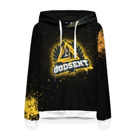 Женская толстовка 3D с принтом cs:go - Godsent (Black collection) в Петрозаводске, 100% полиэстер  | двухслойный капюшон со шнурком для регулировки, мягкие манжеты на рукавах и по низу толстовки, спереди карман-кенгуру с мягким внутренним слоем. | black | csgo | godsent | годсент | ксго