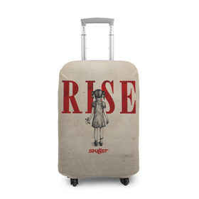 Чехол для чемодана 3D с принтом Rise в Петрозаводске, 86% полиэфир, 14% спандекс | двустороннее нанесение принта, прорези для ручек и колес | Тематика изображения на принте: skillet