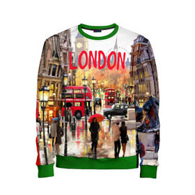 Детский свитшот 3D с принтом Улицы Лондона в Петрозаводске, 100% полиэстер | свободная посадка, прямой крой, мягкая тканевая резинка на рукавах и понизу свитшота | Тематика изображения на принте: england | london | united kingdom | англия | великобритания | город | лондон