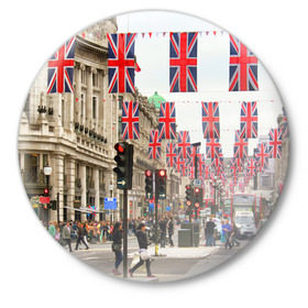 Значок с принтом Улицы Лондона в Петрозаводске,  металл | круглая форма, металлическая застежка в виде булавки | city | england | flags | london | moving | pedestrians | people | street | traffic lights | united kingdom | англия | великобритания | город | лондон | люди | переход | пешеходы | светофоры | улица | флаги