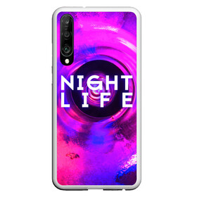 Чехол для Honor P30 с принтом Night life в Петрозаводске, Силикон | Область печати: задняя сторона чехла, без боковых панелей | color | life | night | party | вечеринка | дискотека | жизнь | ночная | ночь | туса