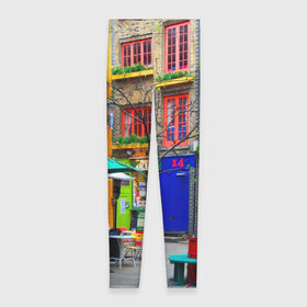 Леггинсы 3D с принтом Улицы Лондона в Петрозаводске, 80% полиэстер, 20% эластан | Эластичный пояс, зауженные к низу, низкая посадка | bright | city | color | courtyard | england | london | paint | street | united kingdom | англия | великобритания | город | дворик | краски | лондон | улица | цвет | яркие