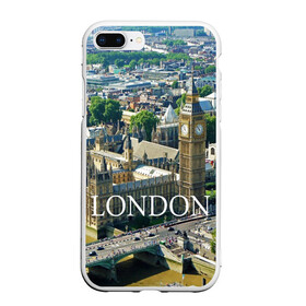 Чехол для iPhone 7Plus/8 Plus матовый с принтом Улицы Лондона в Петрозаводске, Силикон | Область печати: задняя сторона чехла, без боковых панелей | city | england | london | united kingdom | англия | великобритания | город | лондон