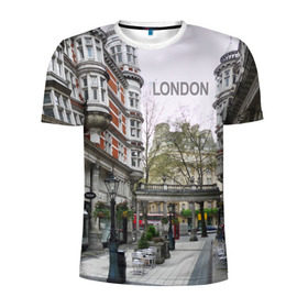 Мужская футболка 3D спортивная с принтом Улицы Лондона в Петрозаводске, 100% полиэстер с улучшенными характеристиками | приталенный силуэт, круглая горловина, широкие плечи, сужается к линии бедра | Тематика изображения на принте: boulevard | city | england | london | street | united kingdom | англия | бульвар | великобритания | город | лондон | улица