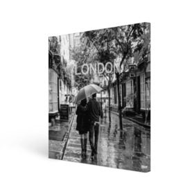Холст квадратный с принтом Улицы Лондона в Петрозаводске, 100% ПВХ |  | Тематика изображения на принте: англия | бульвар | великобритания | влюбленные | дождь | зонтик | лондон | улица