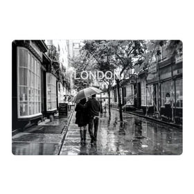 Магнитный плакат 3Х2 с принтом Улицы Лондона в Петрозаводске, Полимерный материал с магнитным слоем | 6 деталей размером 9*9 см | англия | бульвар | великобритания | влюбленные | дождь | зонтик | лондон | улица